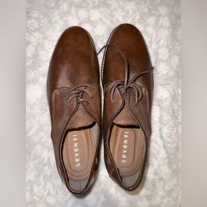 Seven7 Men's Brown Leather Oxfords